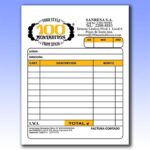 Formulario cuarto de hoja carta 14 X 10.6 cm 4.18 X 5,5 pulgadas