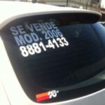 Rótulo de Se Vende para vehículo