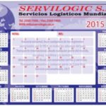 Calendario Centro de escritorio, 12 hojas en papel tipo bond 20, a un tamaño de 16 por 21 pulgadas