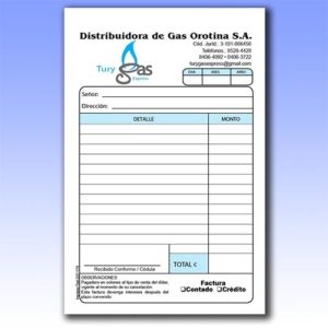 Formulario cuarto de hoja legal impreso para registros y comprobantes