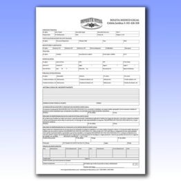 Formulario impreso tamaño hoja legal con espacios para datos y cláusulas, ejemplo de formulario personalizado de Impresión Total en Costa Rica.