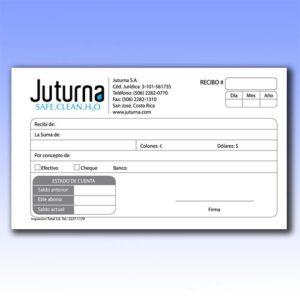 Formulario tamaño recibo personalizado para cobros y pagos