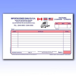 Formulario media hoja carta impreso para uso administrativo