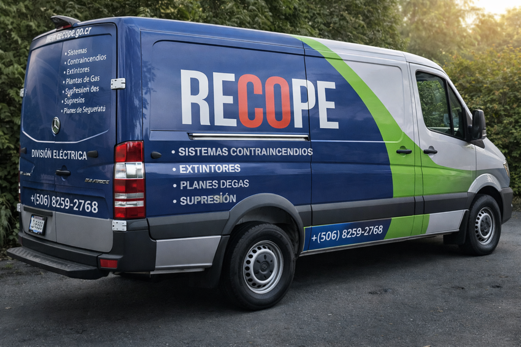 Decoración vehicular con vinil adhesivo 3M Controltac aplicada en van con superficies irregulares.